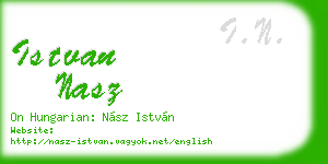 istvan nasz business card