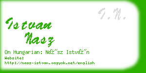 istvan nasz business card